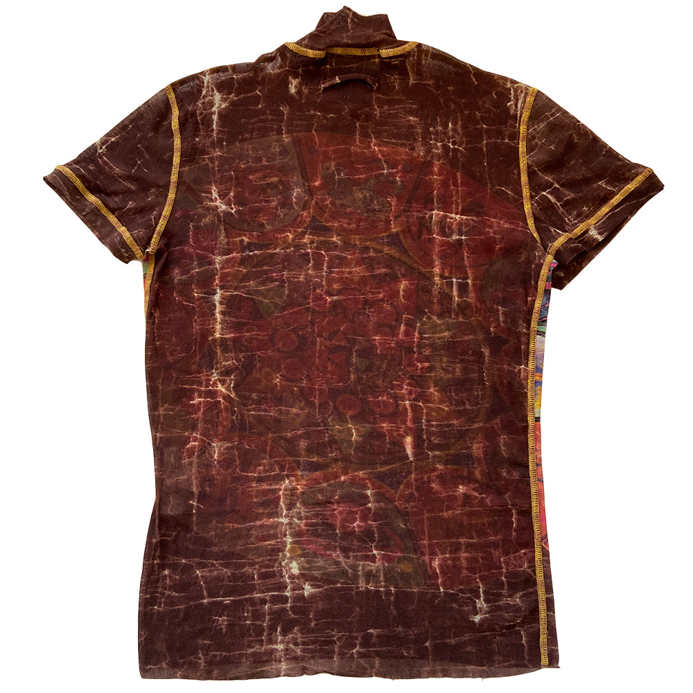 Jean Paul Gaultier 1998 Zodiac Short Sleeved Mesh Top - M